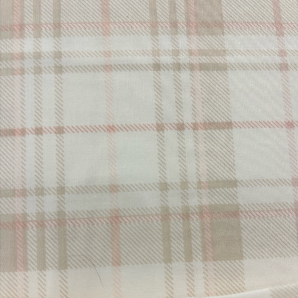Ralph Lauren King KING Sheet Set 4 PCS 100% Cotton Deep Fit Beige Pink Plaid - Picture 2 of 3